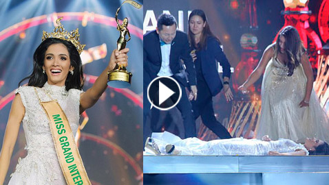  فيديو انهيار ملكة جمال باراجواي عند إعلان فوزها باللقب وسقوطها على المسرح  