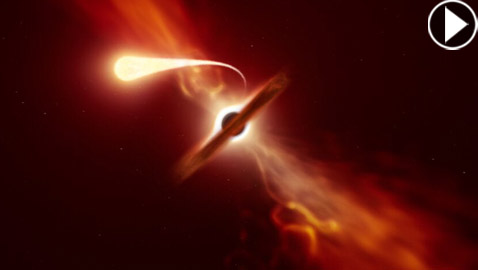 تلسكوبات العالم ترصد ثقبا أسود يلتهم نجما ويُحدث انفجارا ضوئيا ضخما