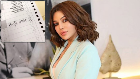 ناخب يصوت لهيفاء وهبي في الانتخابات الأمريكية والفنانة تعلق..! صور