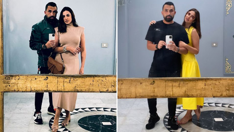 بالصور: الفنانة درة وزوجها هاني سعد يتبادلان الرسائل الرومانسية
