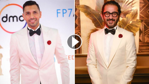 أحمد حلمي وحسن أبو الروس بالبدلة نفسها وهذا تعليق الأخير! فيديو