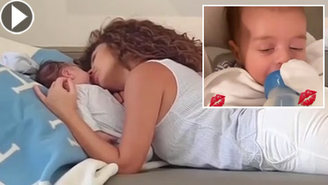 بالفيديو: ميريام فارس تكشف لأول مرة عن وجه طفلها الثاني ديف