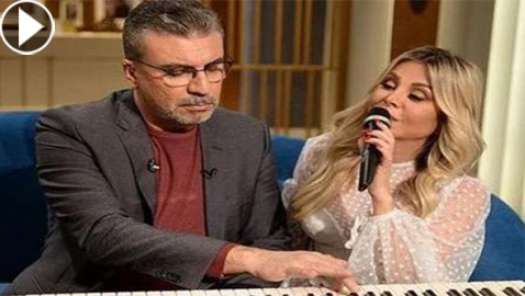 فيديو رزان مغربي وعمرو الليثي يغنيان (عيني بترف) بطريقة ليلى مراد ونجيب الريحاني
